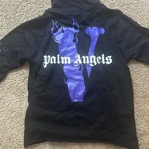 Vlone x Palm Angels Hoodie Black/Purple